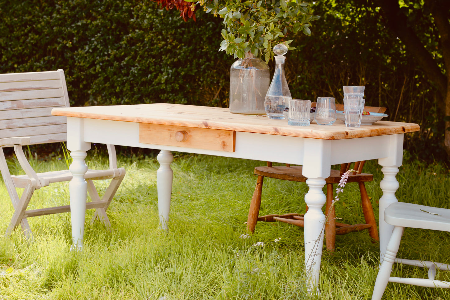 'Oliver' Farmhouse Style Pine Table